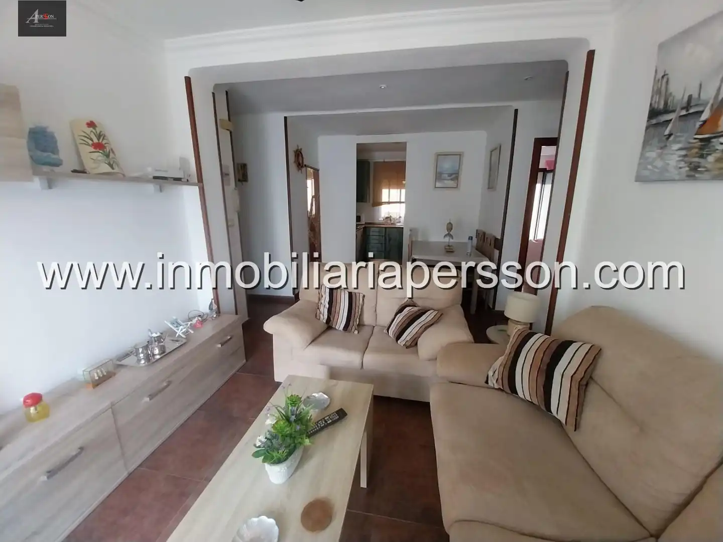 Wohnzimmer von Wohnung zum Verkauf in Manilva mit Klimaanlage, Möbliert und Balkon
