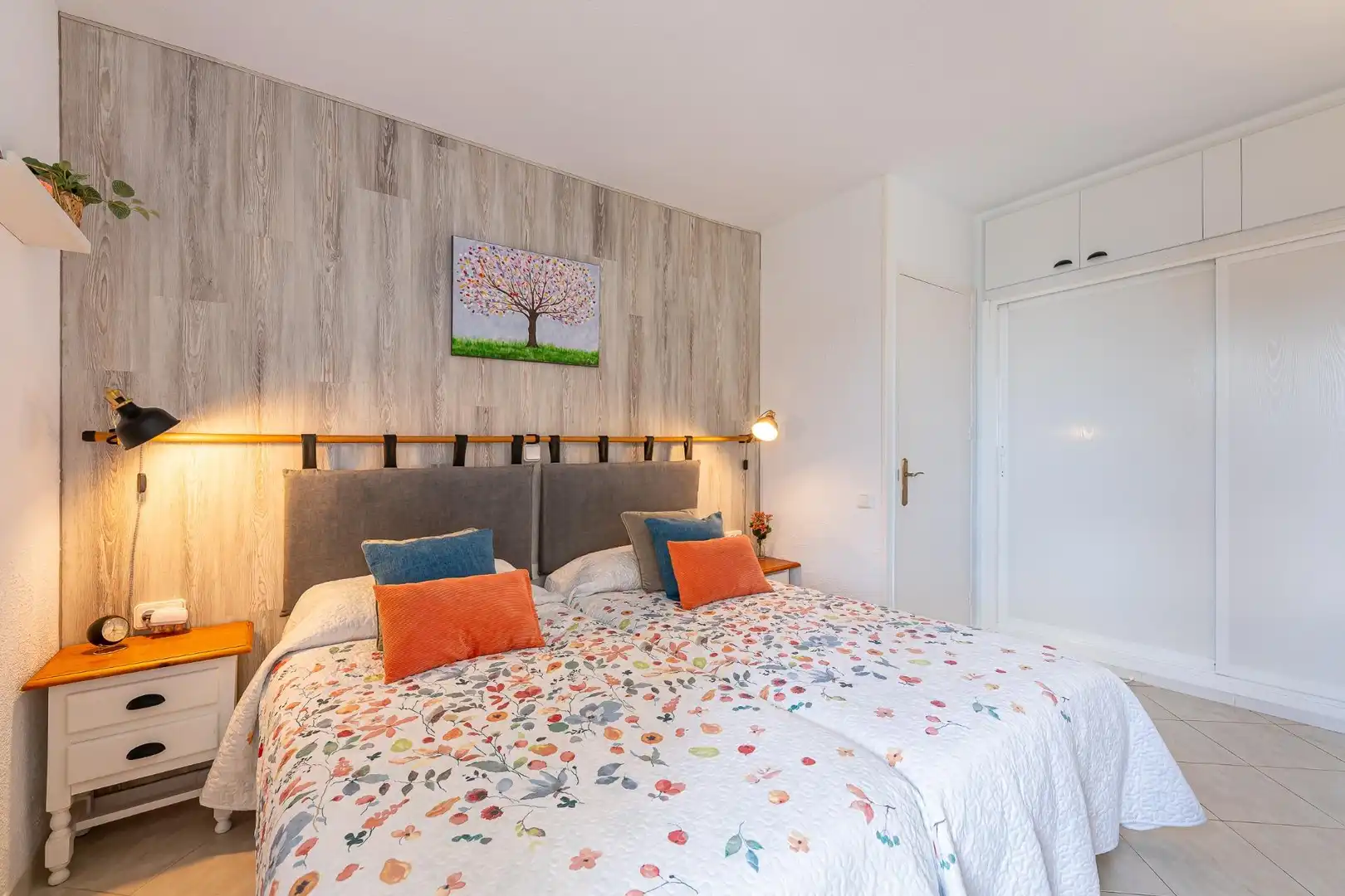 Schlafzimmer von Wohnungen zur Miete in Benalmádena mit Klimaanlage, Heizung und Privatgarten