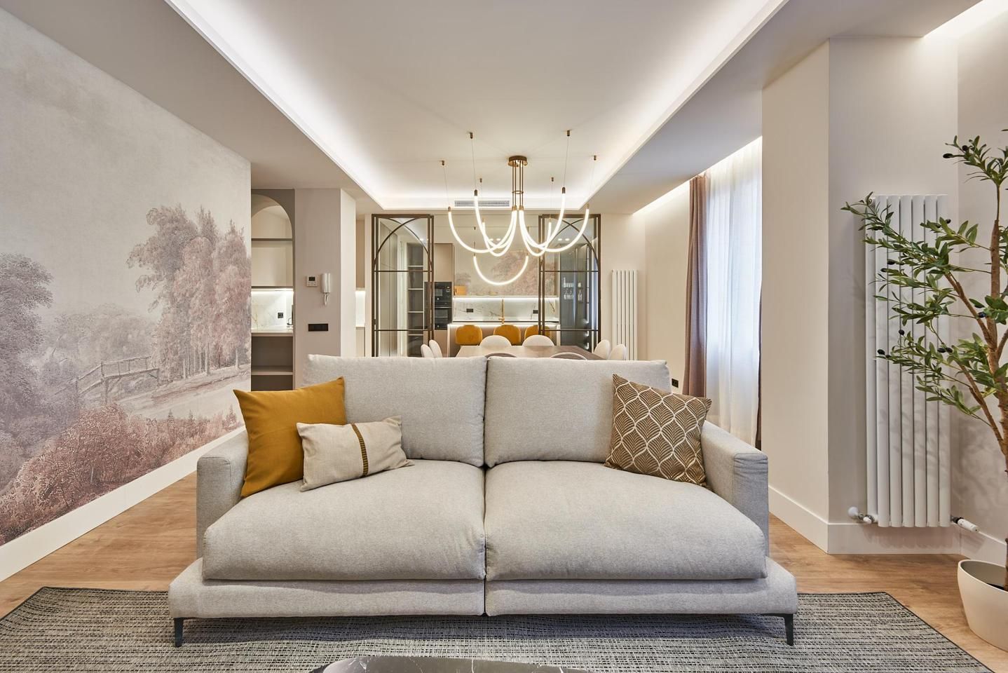 Sala d'estar de Pis en venda en  Madrid Capital amb Aire condicionat, Calefacció i Moblat