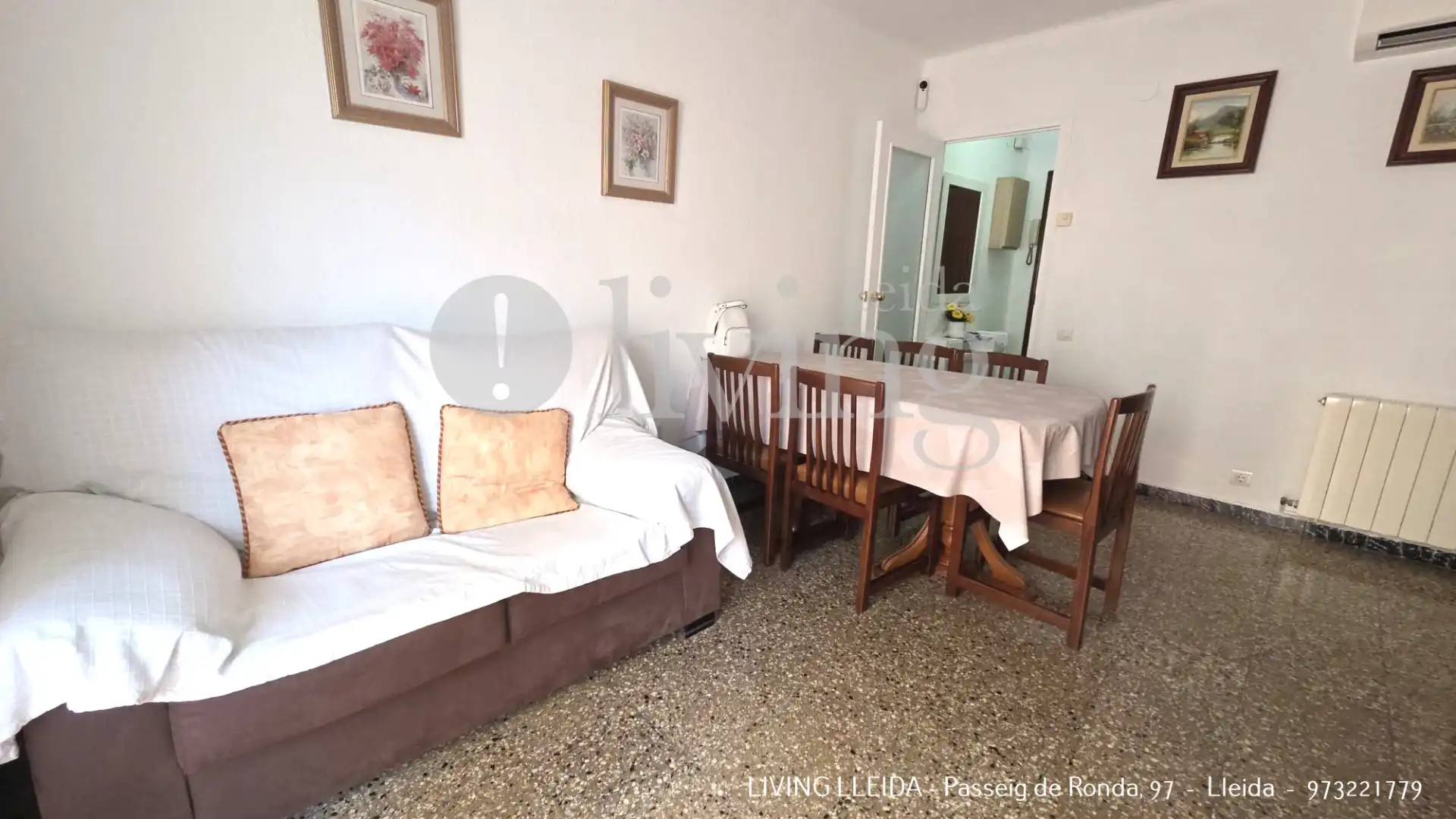 Living room of Flat for sale in Lleida  with Air Conditioner, Heating and Furnished