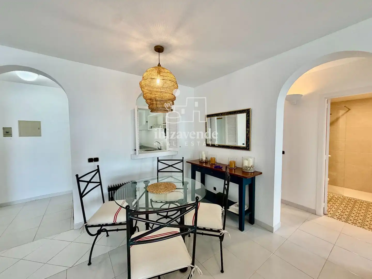 Dining room of Flat for rent in Santa Eulària des Riu  with Air Conditioner, Terrace and Swimming Pool