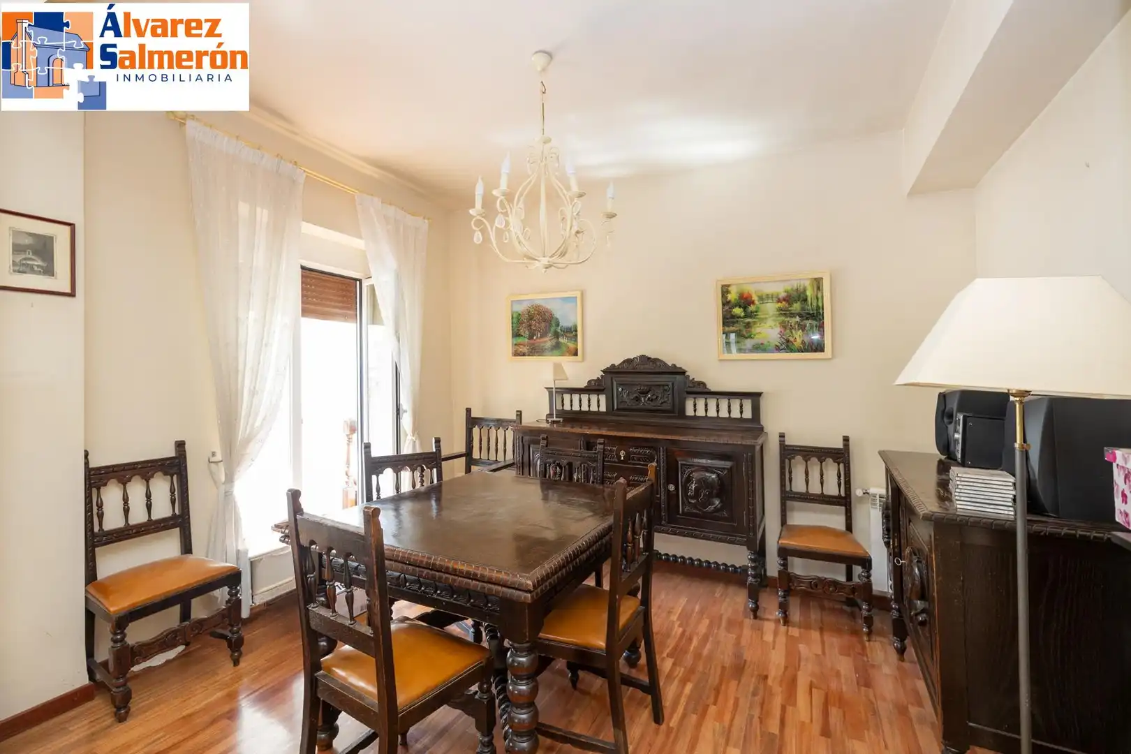 Dining room of Flat for sale in Granada  with Air Conditioner, Heating and Parquet flooring