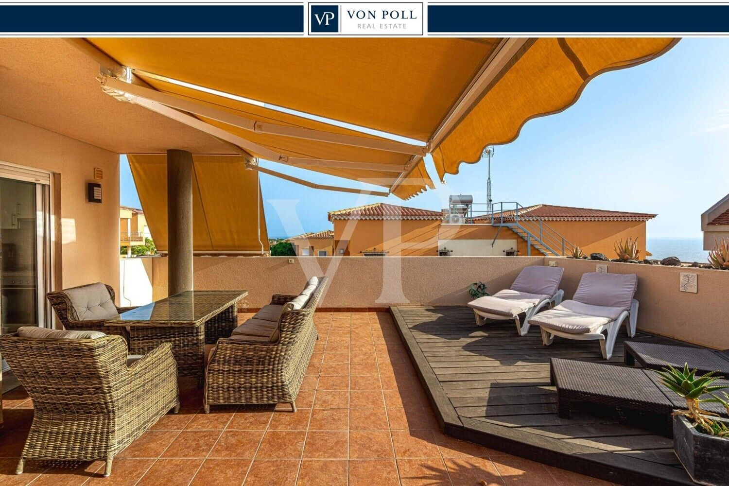 Terrace of Single-family semi-detached for sale in Santiago del Teide  with Private garden, Terrace and Balcony