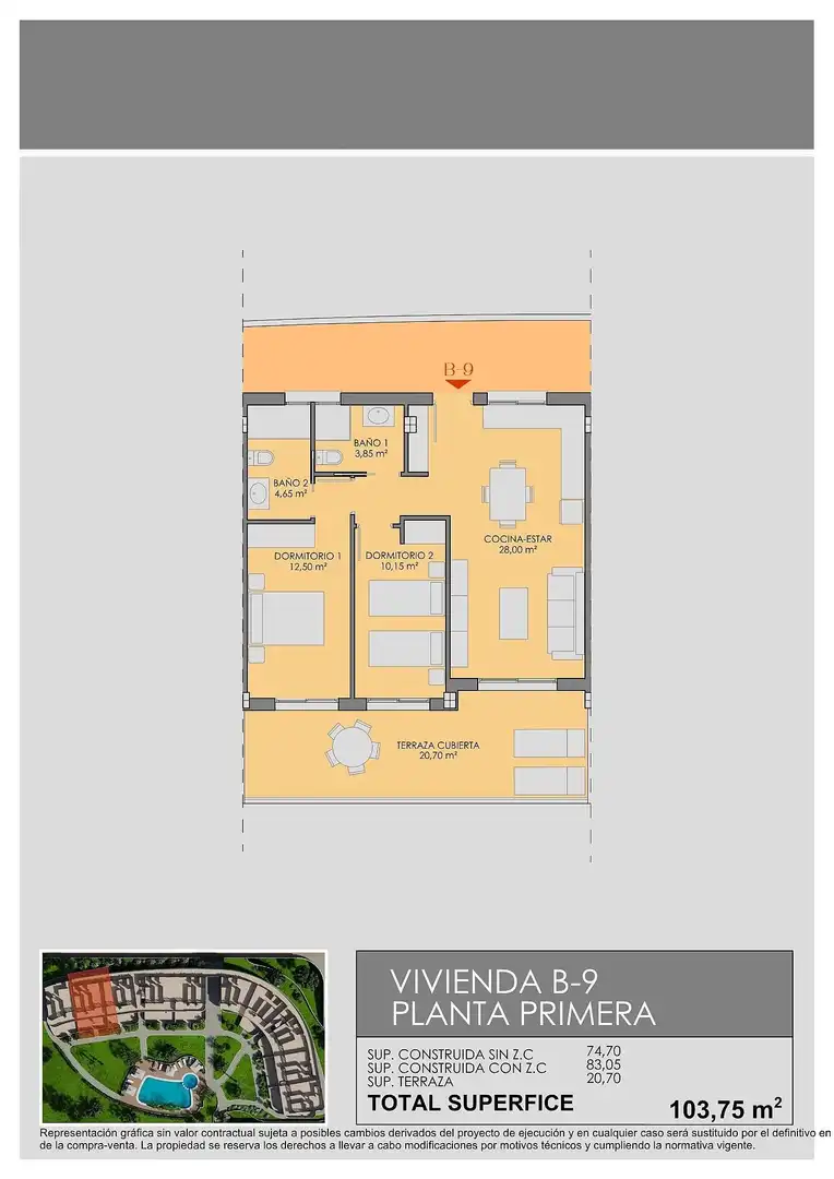 Appartement compact avec terrasse à vendre à Las Lomas de Rame - Bahía Bella, imagen 46