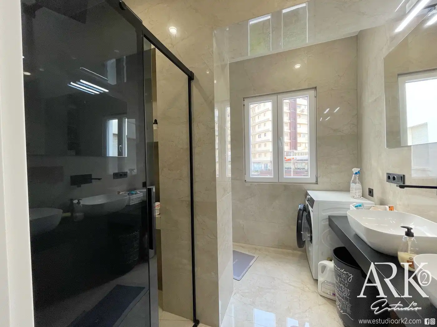 Badezimmer von Wohnungen zum Verkauf in Gandia mit Klimaanlage, Terrasse und Möbliert