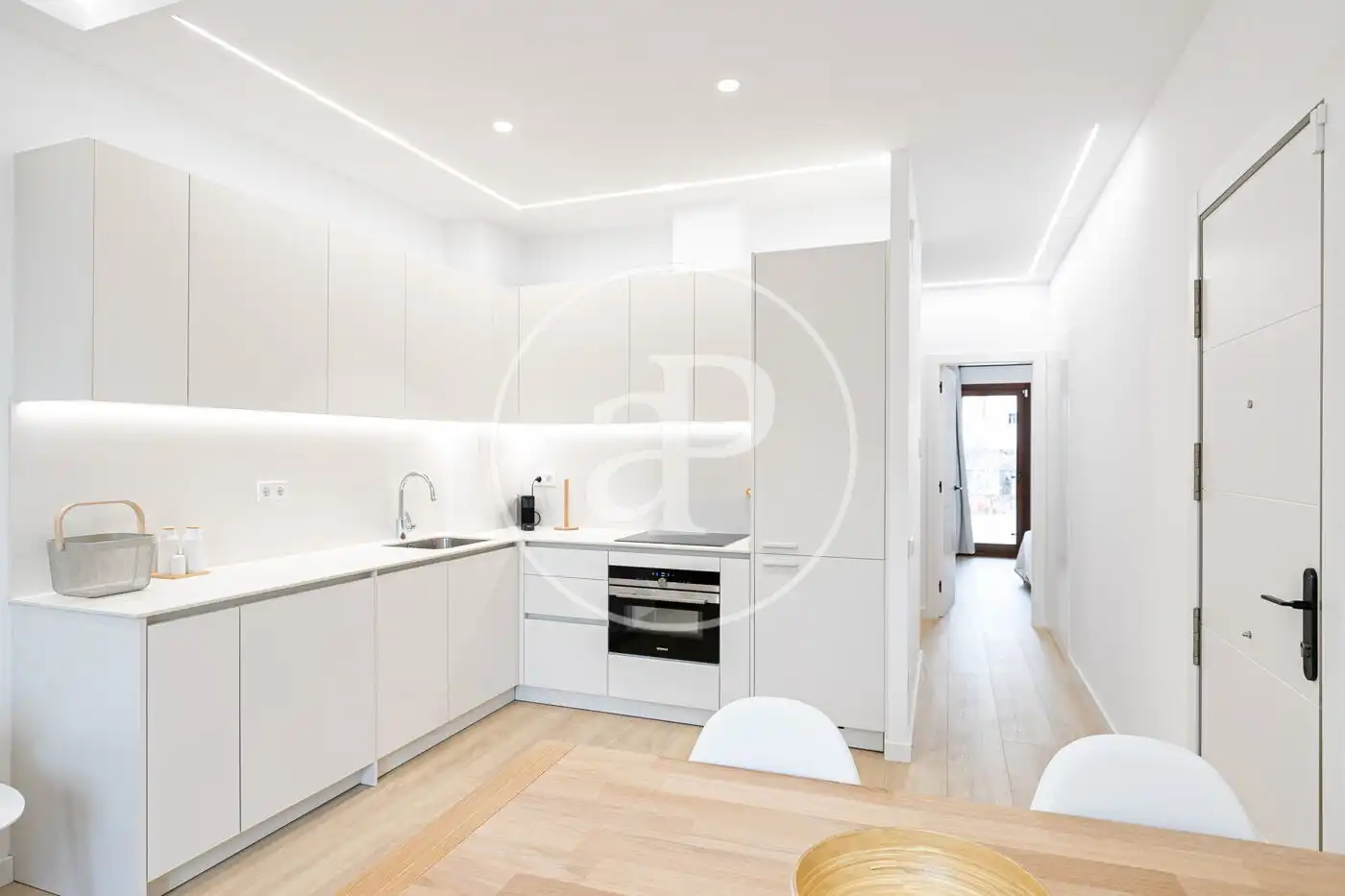 Küche von Wohnung zur Miete in Barcelona mit Klimaanlage, Heizung und Möbliert