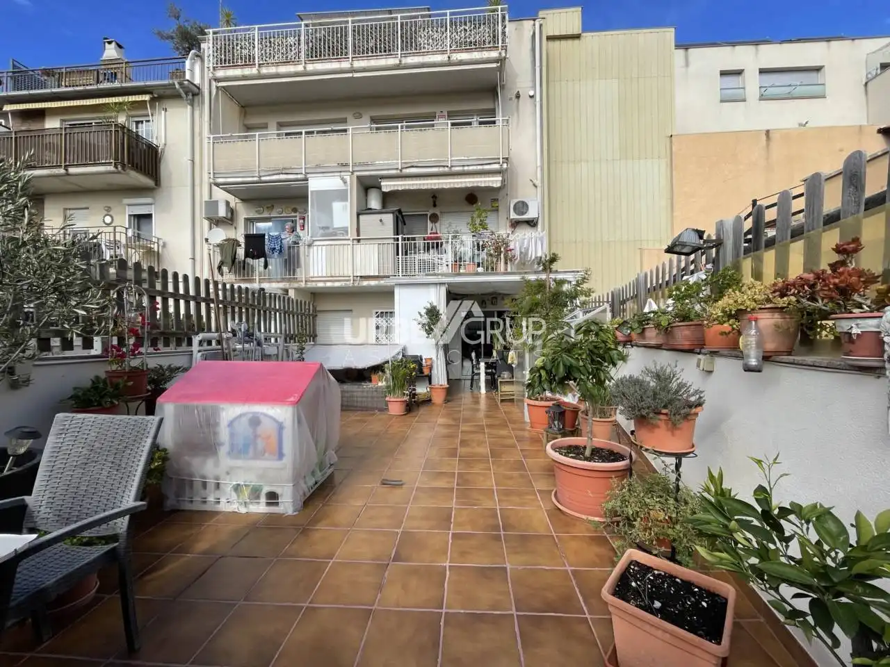 Terrasse von Wohnung zum Verkauf in Terrassa mit Klimaanlage, Heizung und Privatgarten
