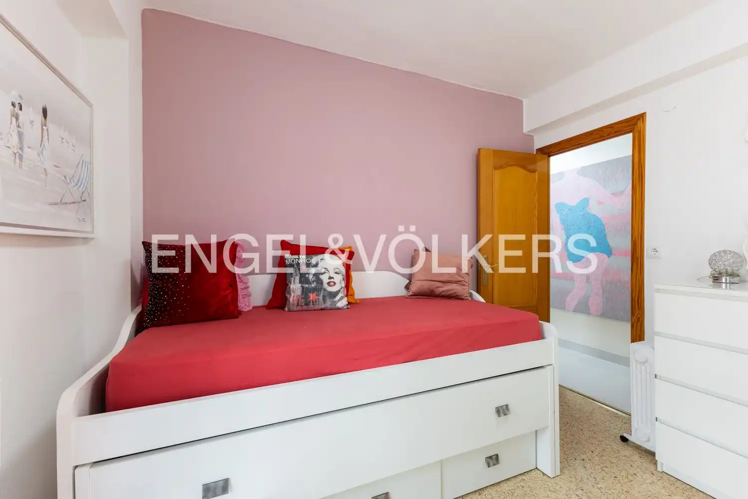 Bedroom of Flat for rent in Canet d'En Berenguer  with Air Conditioner, Heating and Furnished