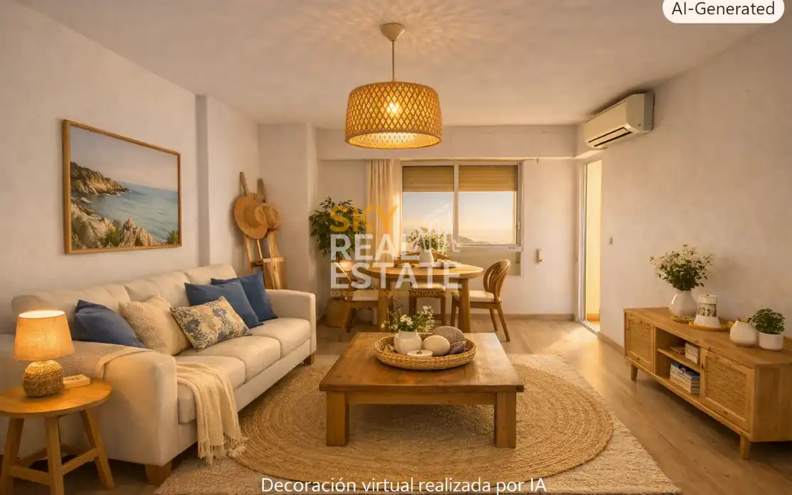Living room of Flat for sale in Dénia  with Air Conditioner, Oven and Washing machine