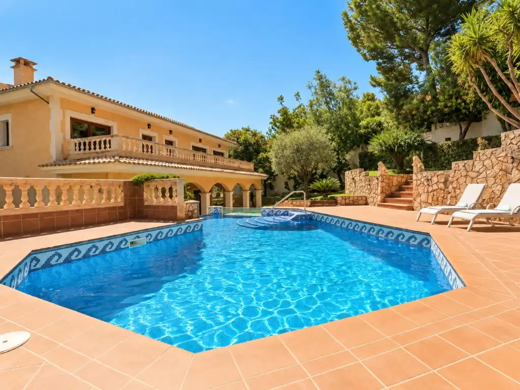 Piscina de Casa o chalet de alquiler en El Toro con Aire acondicionado, Jardín privado y Terraza