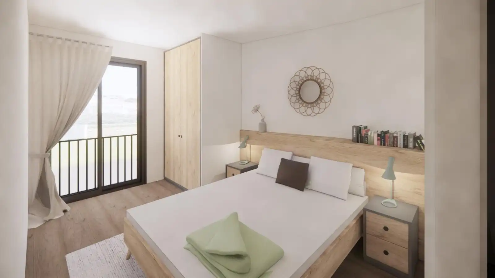 Bedroom of Flat for sale in Mollet del Vallès  with Air Conditioner, Private garden and Parquet flooring