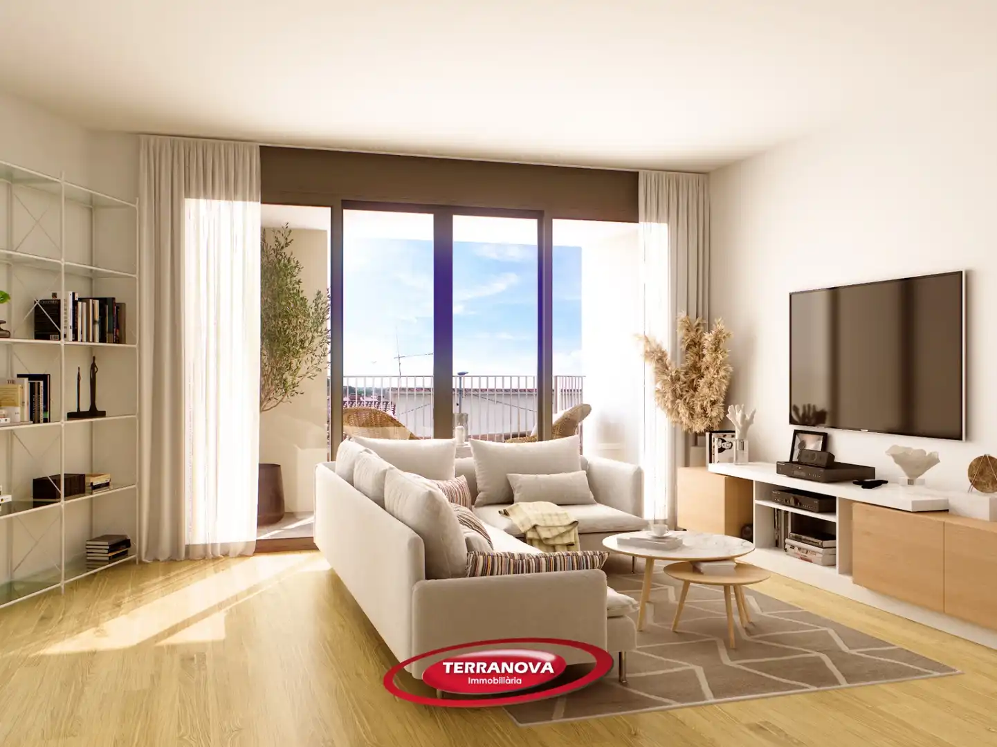 Sala de estar de Piso en venta en L'Ametlla del Vallès con Terraza