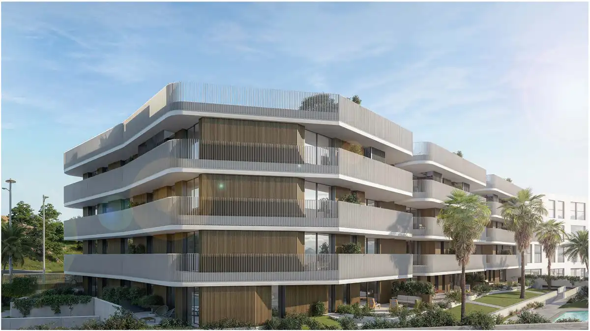 Vista exterior de Planta baja en venta en Estepona con Aire acondicionado, Jardín privado y Terraza