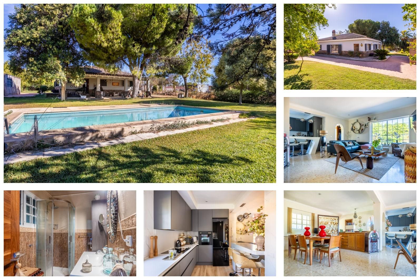 Vista exterior de Casa o xalet en venda en Mairena del Aljarafe amb Aire condicionat, Jardí privat i Traster