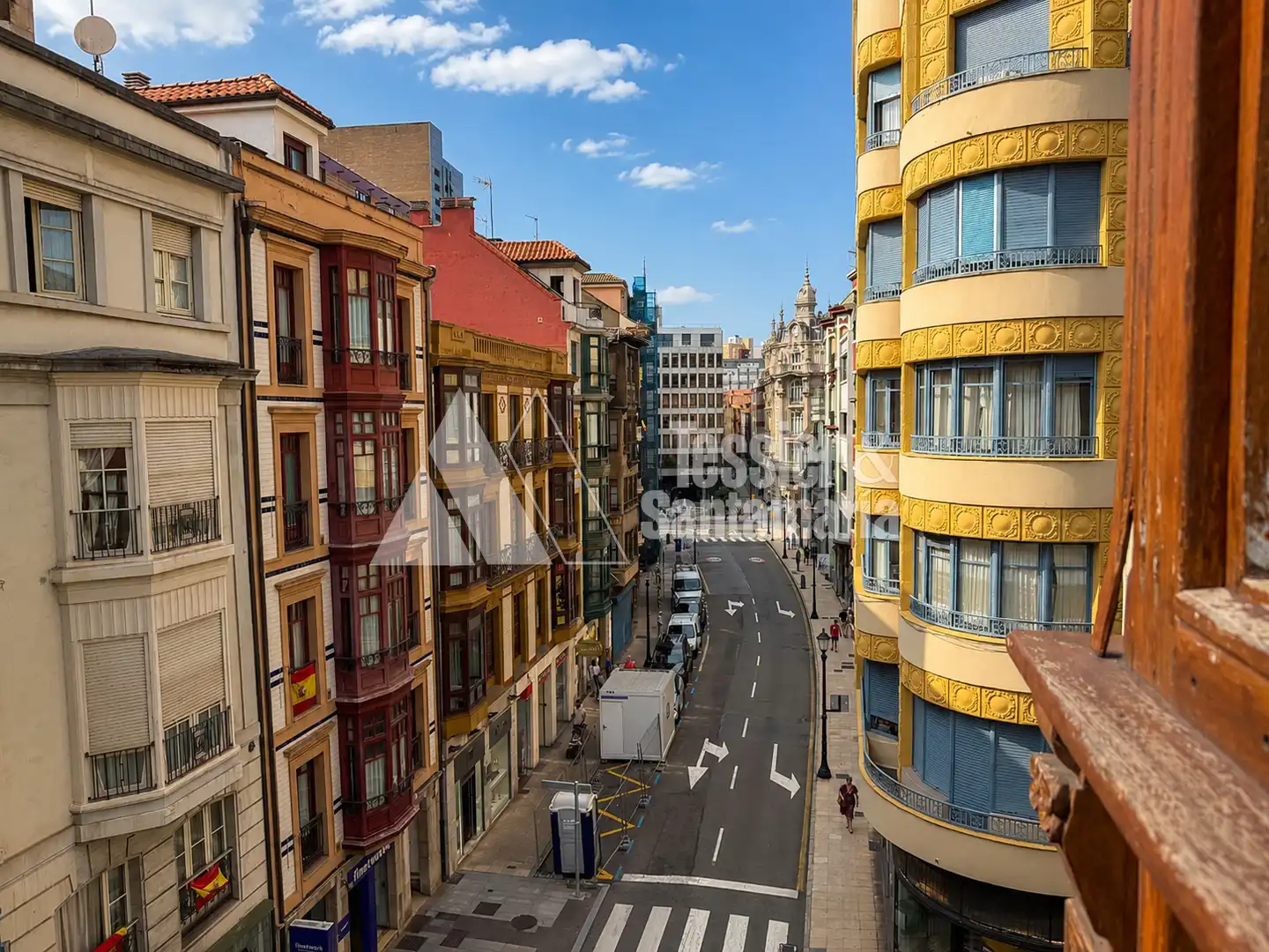 Vista exterior de Pis de lloguer en Gijón  amb Calefacció, Parquet i Moblat