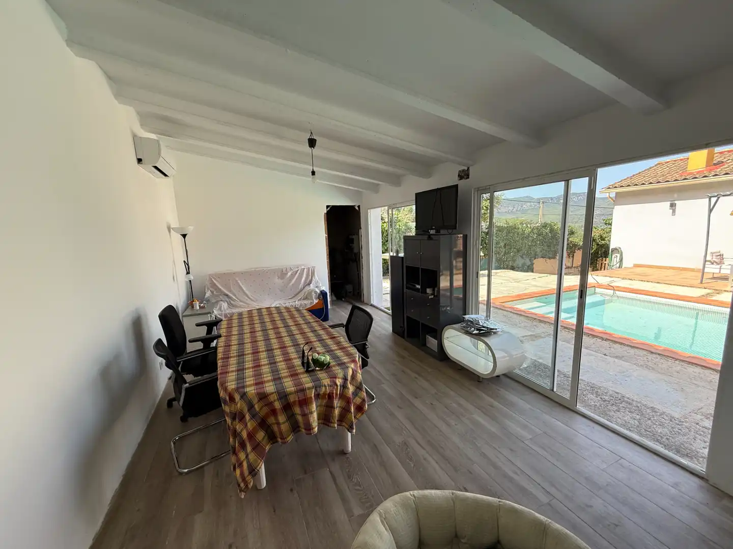 Esszimmer von Haus oder Chalet zum Verkauf in Bigues i Riells del Fai mit Klimaanlage, Privatgarten und Schwimmbad