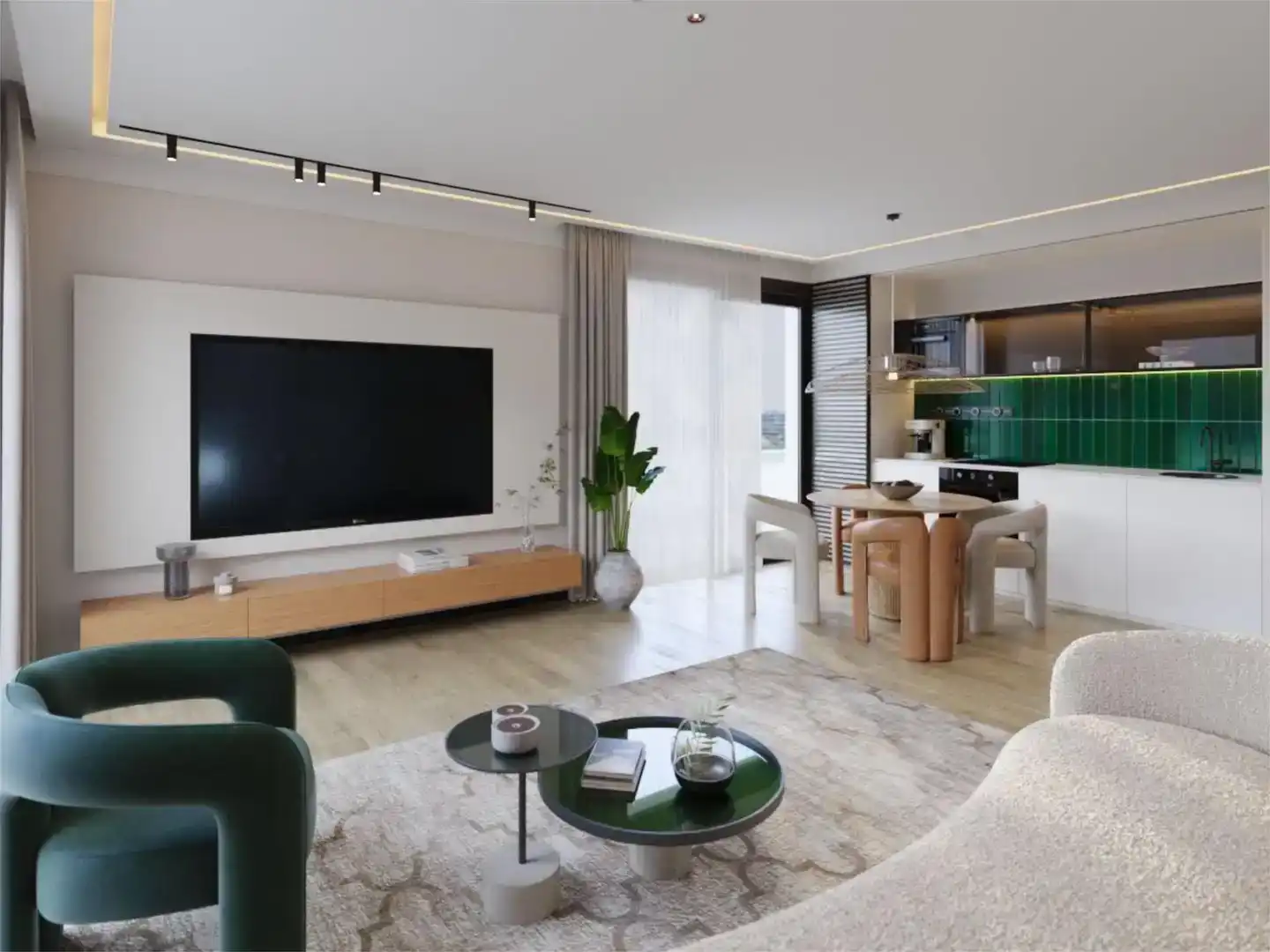 Sala de estar de Piso en venta en  Madrid Capital con Aire acondicionado, Piscina y Balcón