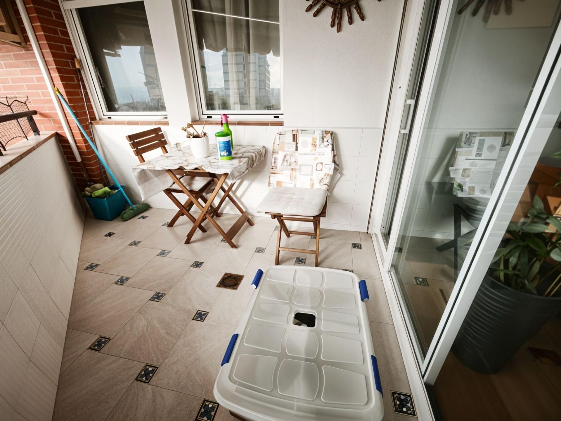 Balcony of Flat for sale in Sabadell  with Air Conditioner, Parquet flooring and Terrace