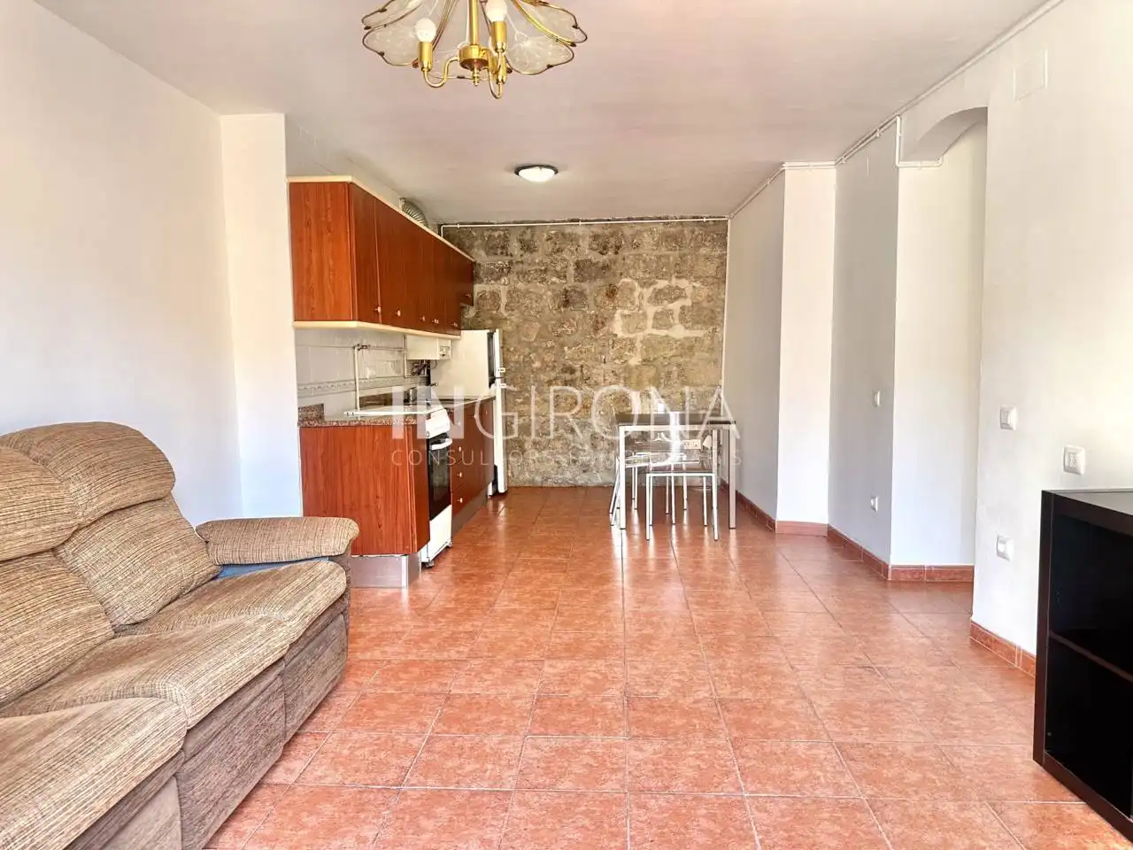 Sala de estar de Piso de alquiler en Girona con Calefacción, Amueblado y Balcón