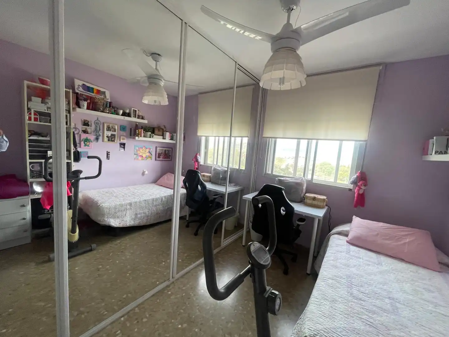 Schlafzimmer von Wohnung zum Verkauf in Málaga mit Klimaanlage, Privatgarten und Balkon