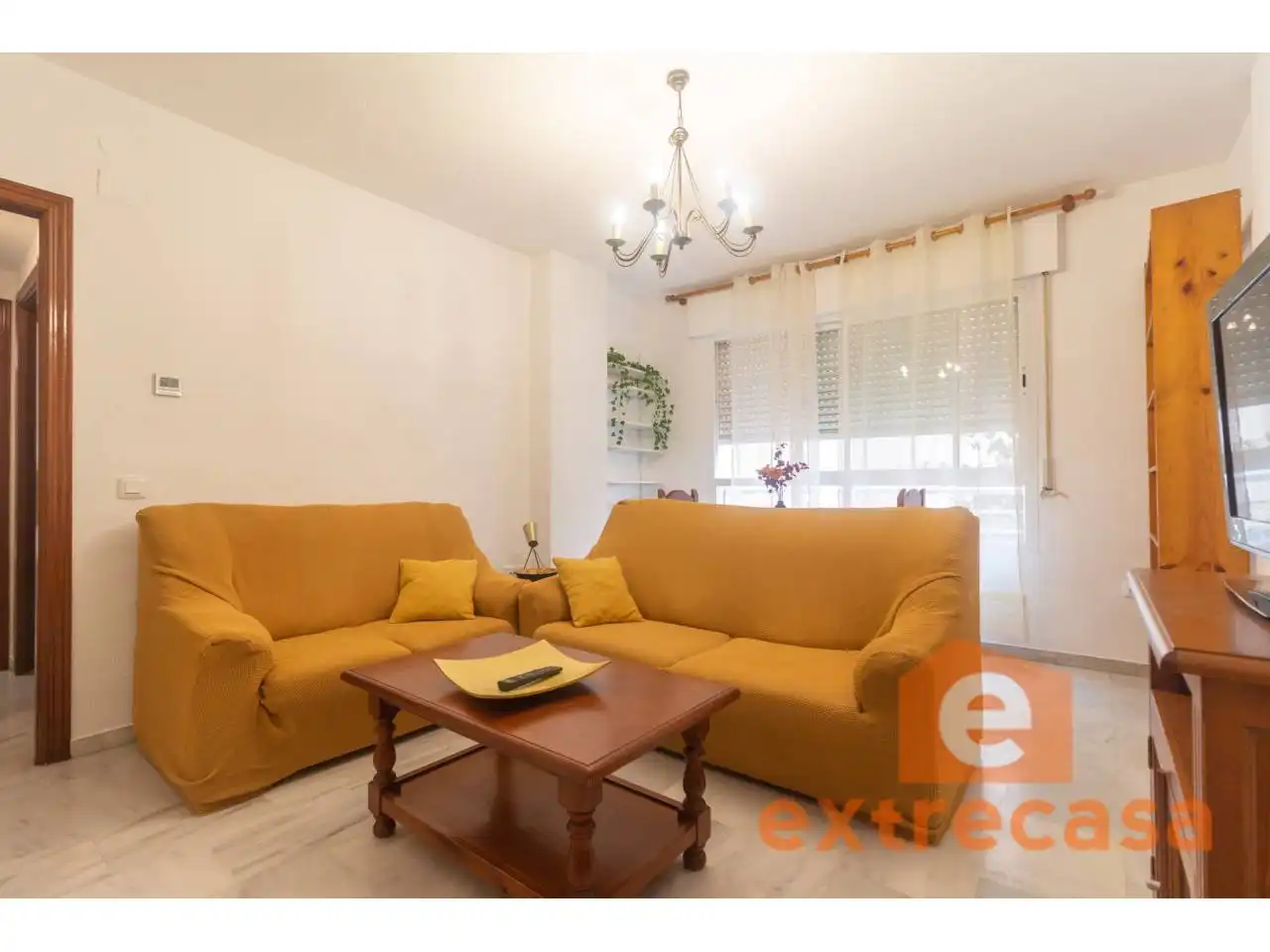 Sala de estar de Apartamento de alquiler en Badajoz con Aire acondicionado, Calefacción y Amueblado