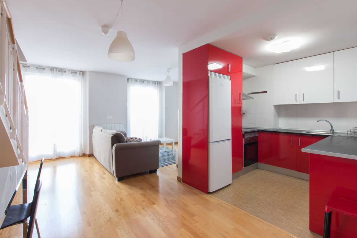 Cocina de Dúplex de alquiler en  Pamplona / Iruña con Calefacción, Amueblado y Balcón