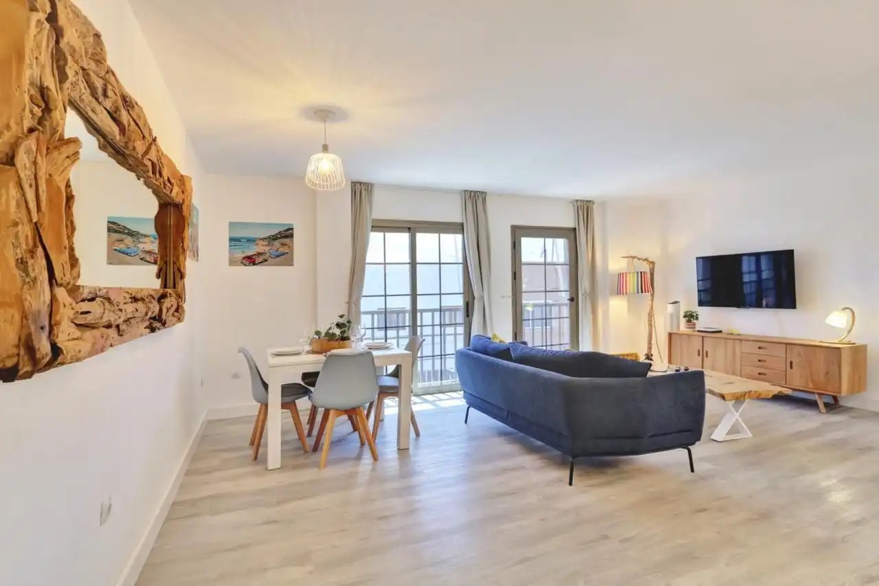 Sala de estar de Piso en venta en La Oliva con Trastero y Amueblado
