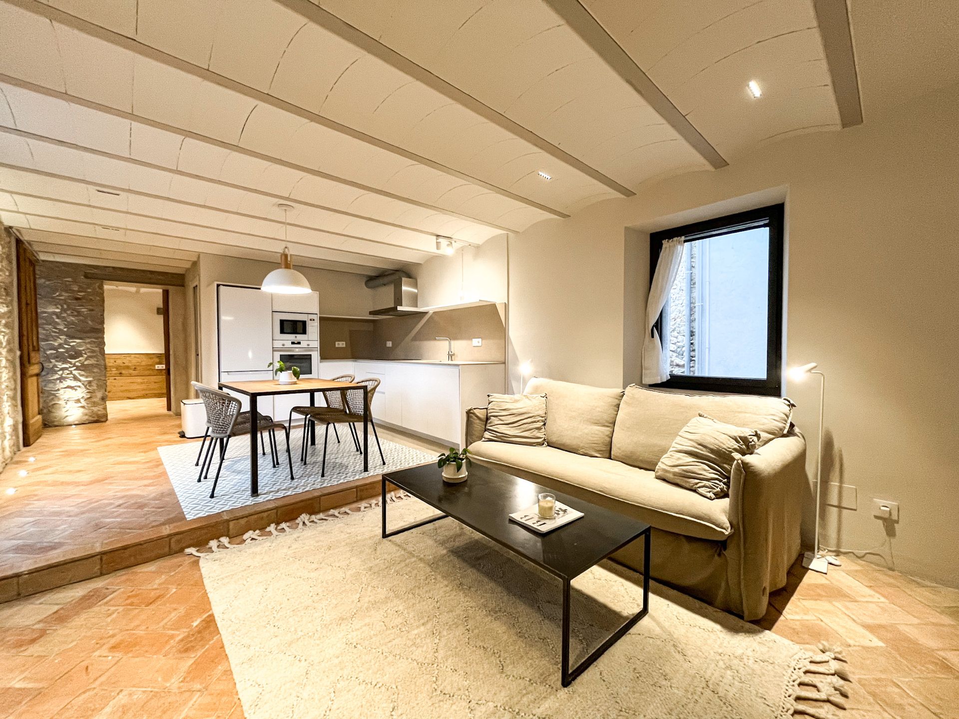 Living room of Apartment to rent in Girona Capital  with Air Conditioner, Heating and Terrace