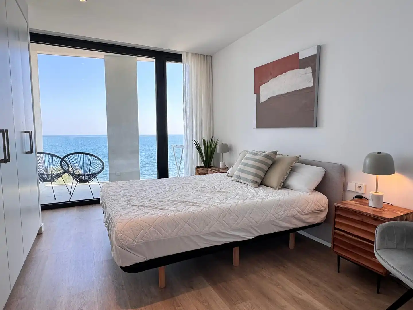 Schlafzimmer von Wohnung zum Verkauf in L'Escala mit Klimaanlage, Heizung und Terrasse