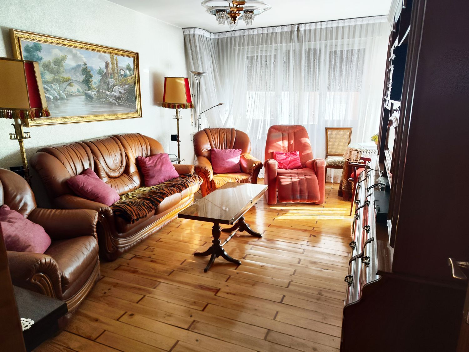 Living room of Flat for sale in Palencia Capital  with Heating, Terrace and Storage room