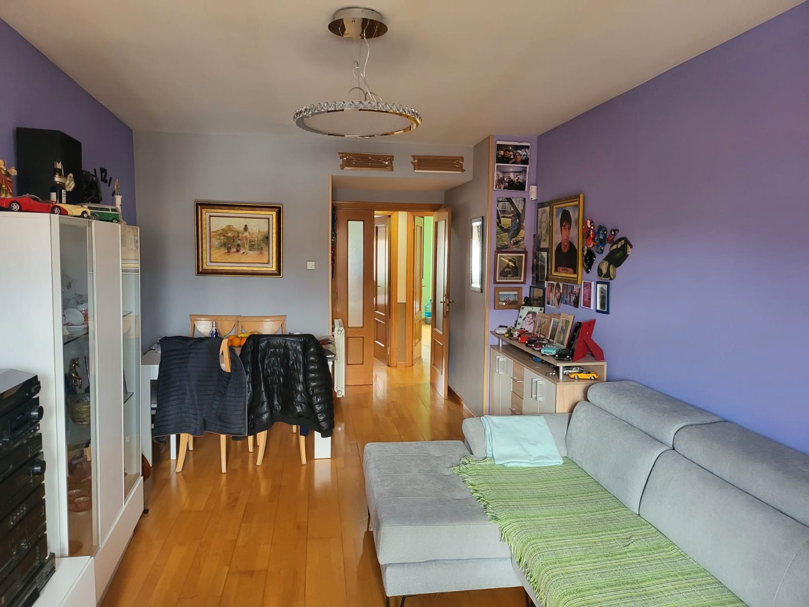 Living room of Flat for sale in  Zaragoza Capital  with Air Conditioner, Heating and Parquet flooring