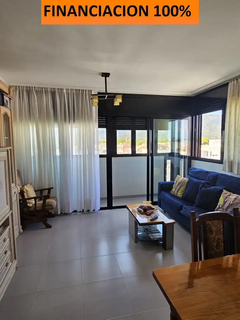 Living room of Flat for sale in Mont-roig del Camp  with Air Conditioner, Terrace and Furnished