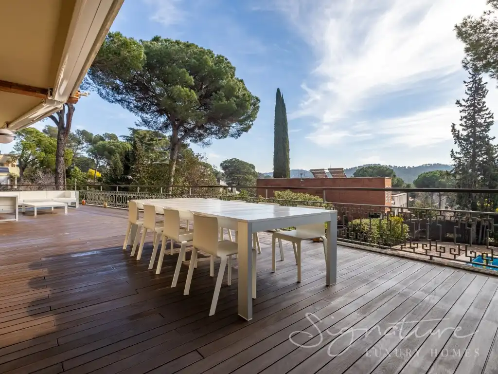 Terraza de Casa o chalet en venta en Sant Cugat del Vallès con Calefacción, Jardín privado y Terraza