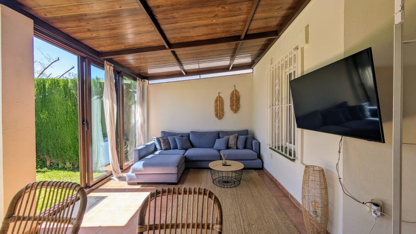 Terraza de Casa adosada de alquiler en Mijas con Aire acondicionado, Jardín privado y Terraza