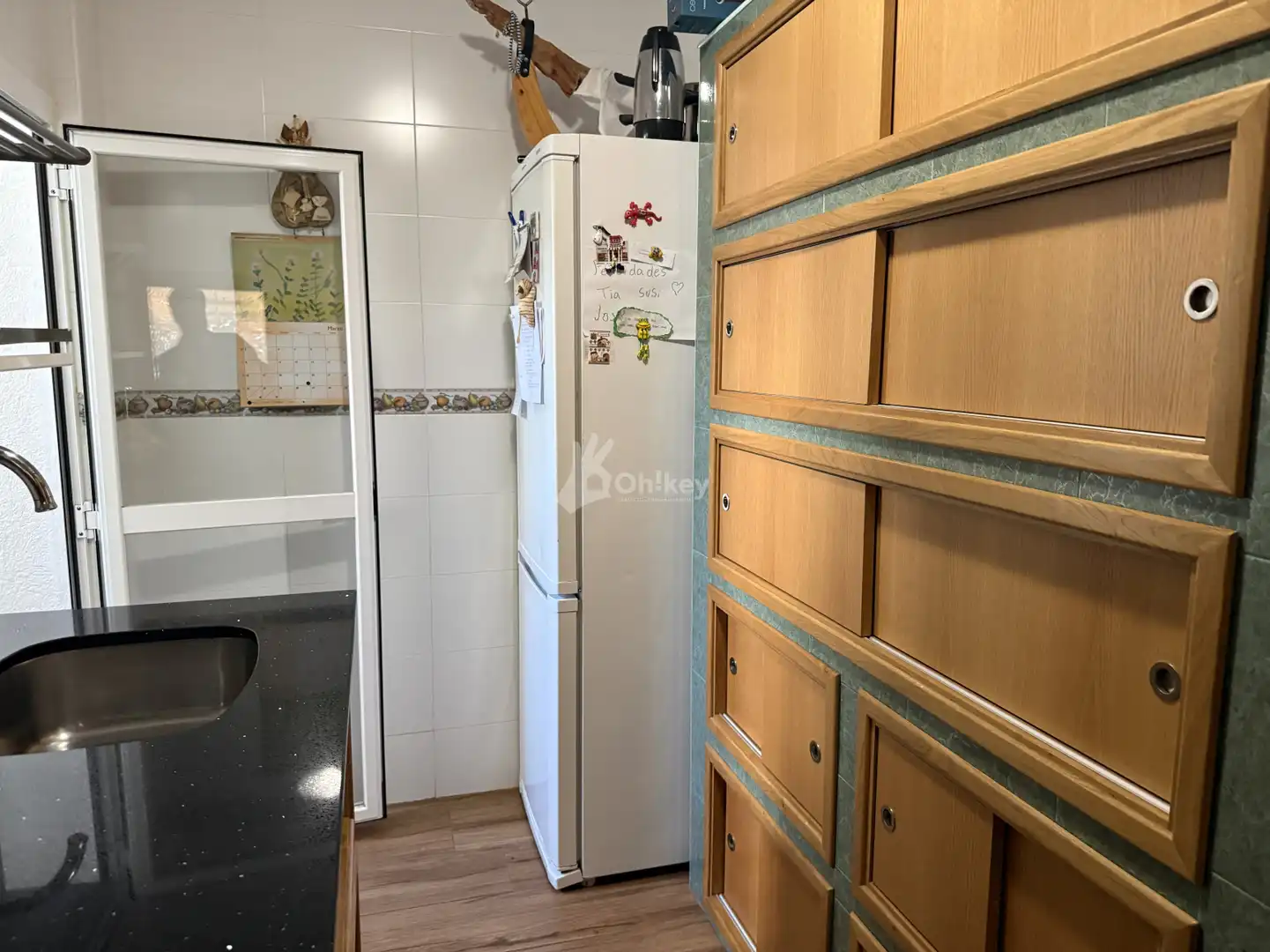 Küche von Wohnung zum Verkauf in Fresnedillas de la Oliva mit Klimaanlage, Heizung und Privatgarten