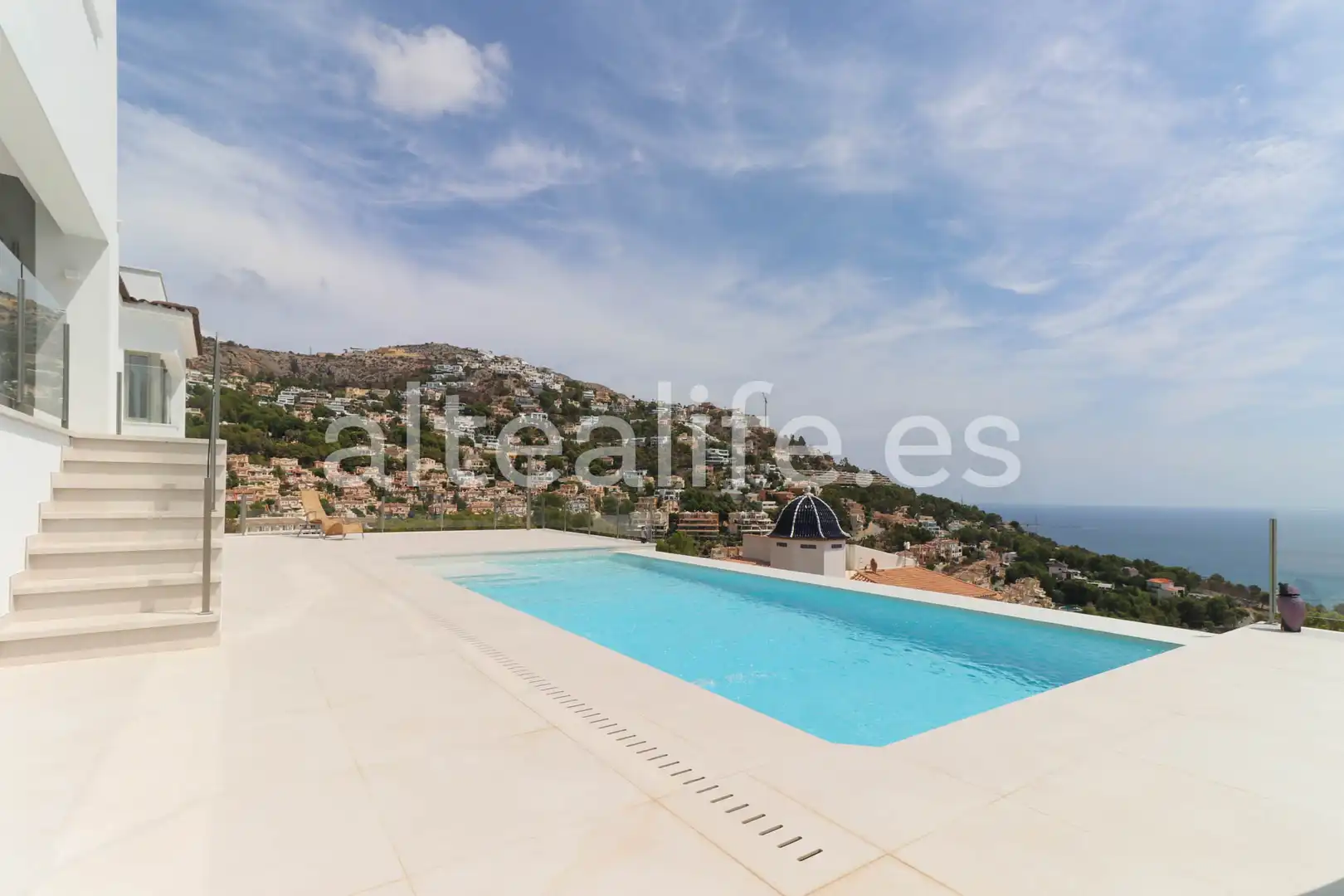 Vista exterior de Casa o chalet en venta en Altea con Aire acondicionado, Jardín privado y Terraza
