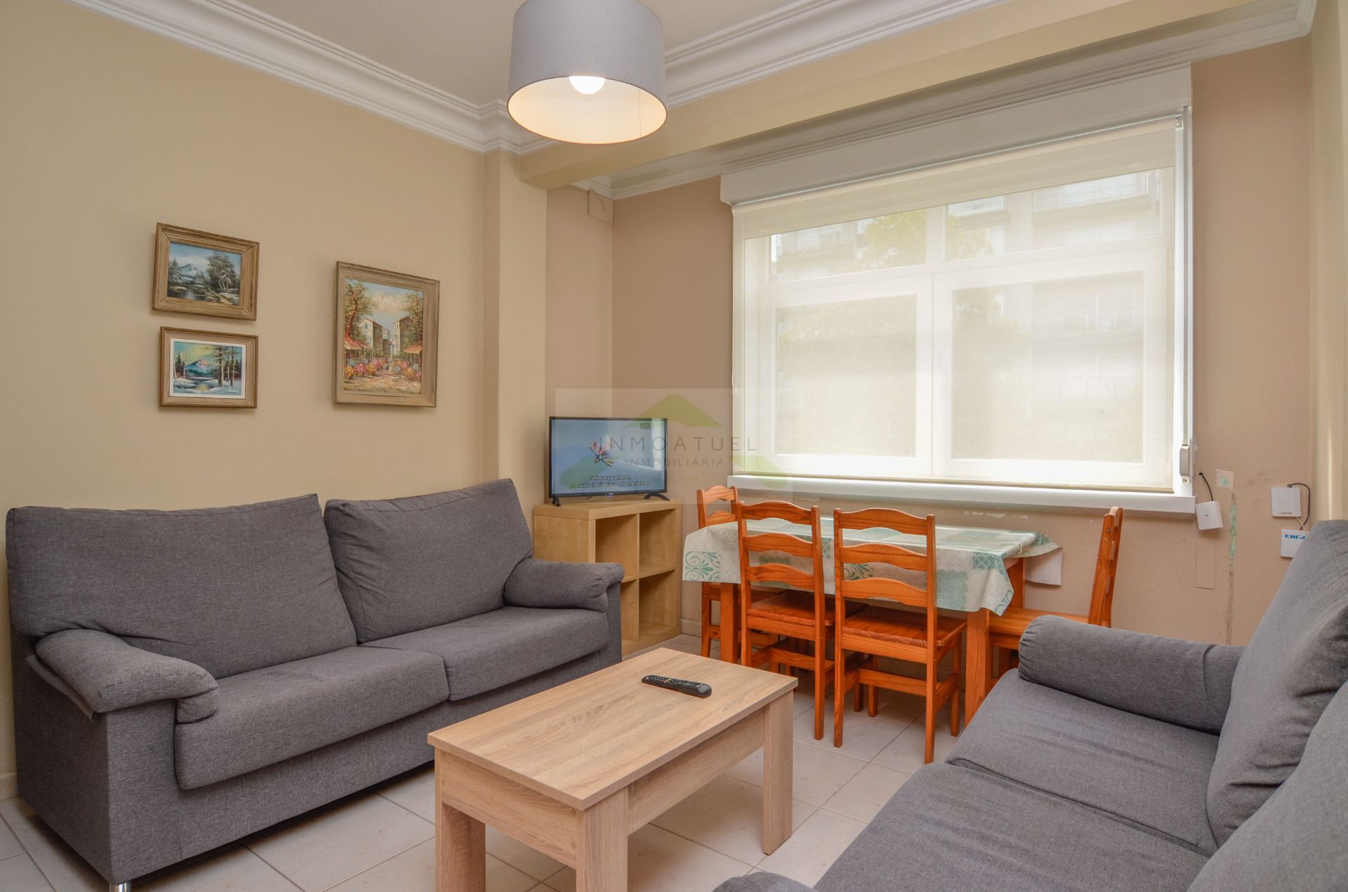 Living room of Flat to rent in A Coruña Capital   with Furnished, Oven and Washing machine