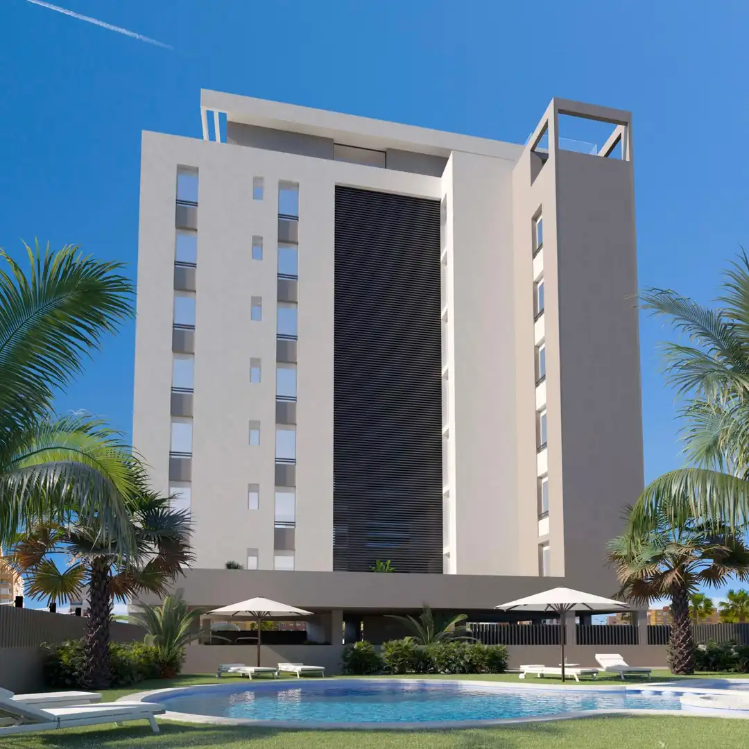 Vista exterior de Apartamento en venta en Tavernes de la Valldigna con Terraza, Balcón y Piscina comunitaria