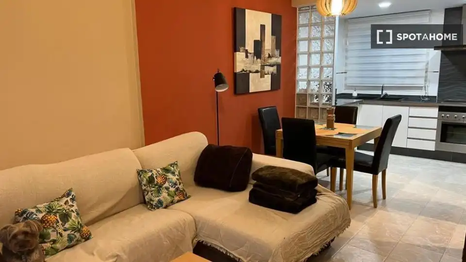 Sala d'estar de Apartament per a compartir en Dénia amb Aire condicionat, Calefacció i Terrassa