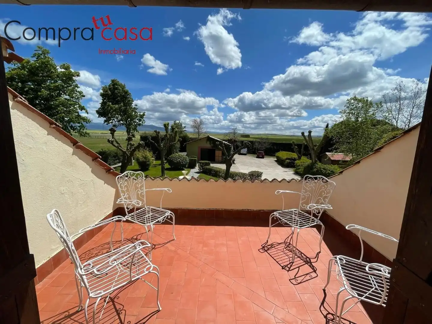 Terraza de Casa o chalet en venta en Valverde del Majano con Calefacción, Jardín privado y Terraza