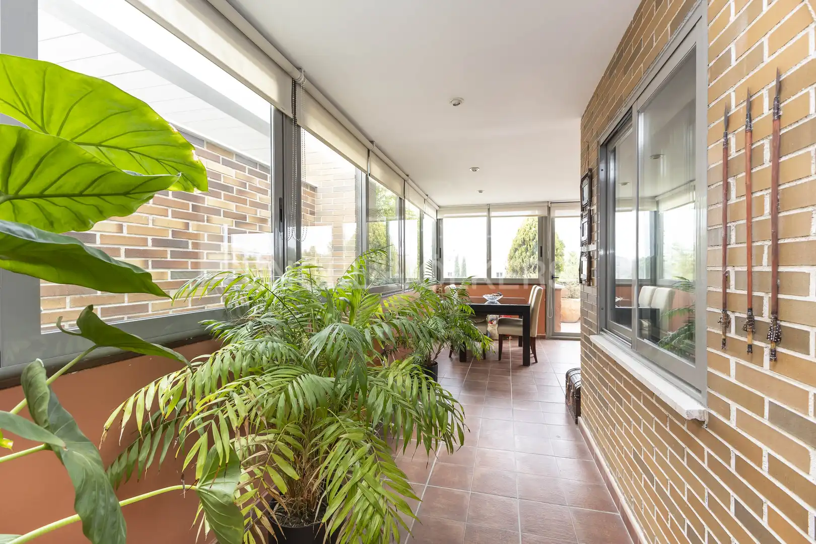 Terrasse von Maisonette zur Miete in La Moraleja mit Klimaanlage, Heizung und Privatgarten