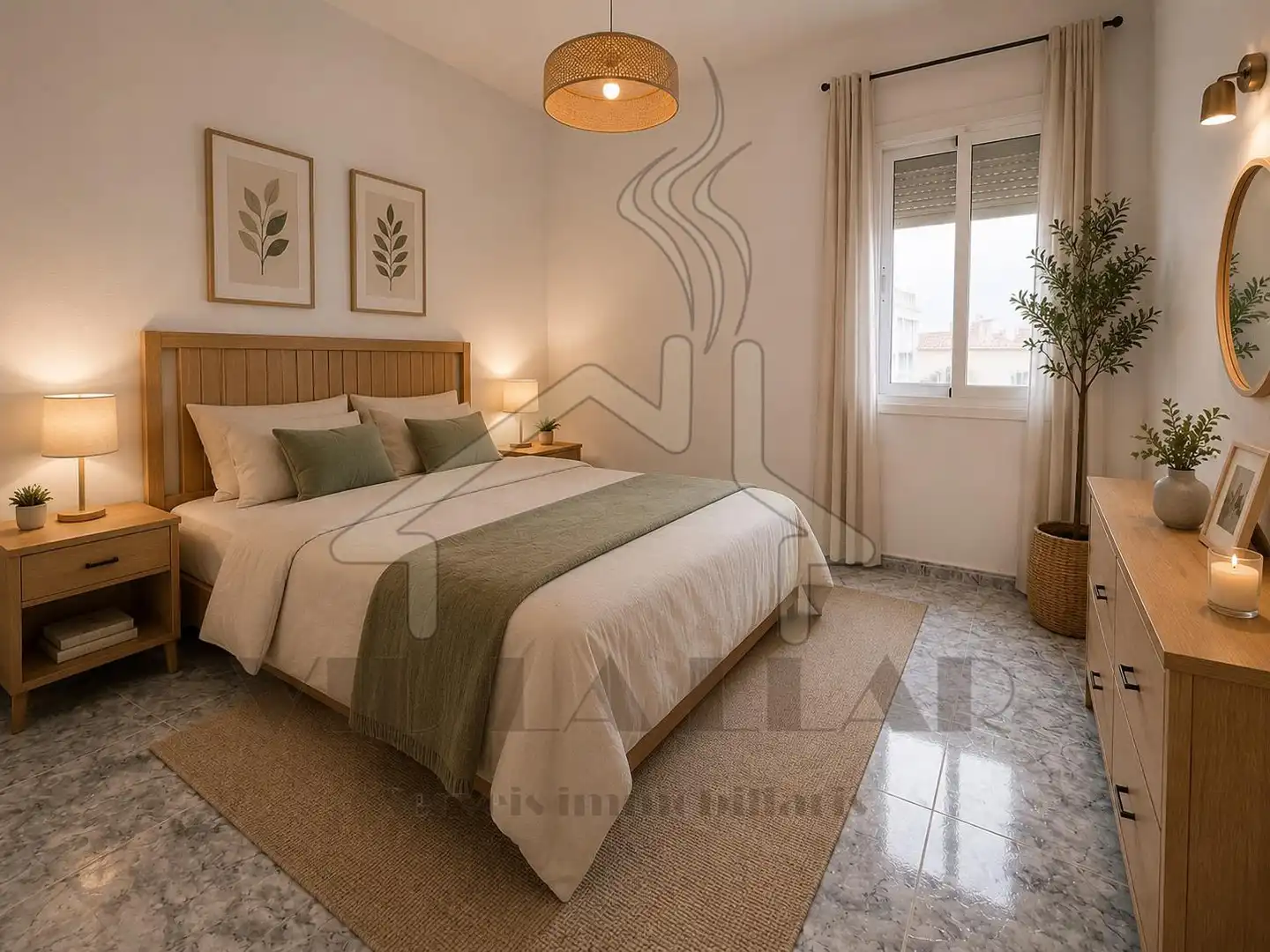 Schlafzimmer von Wohnung zum Verkauf in Mataró mit Klimaanlage und Heizung