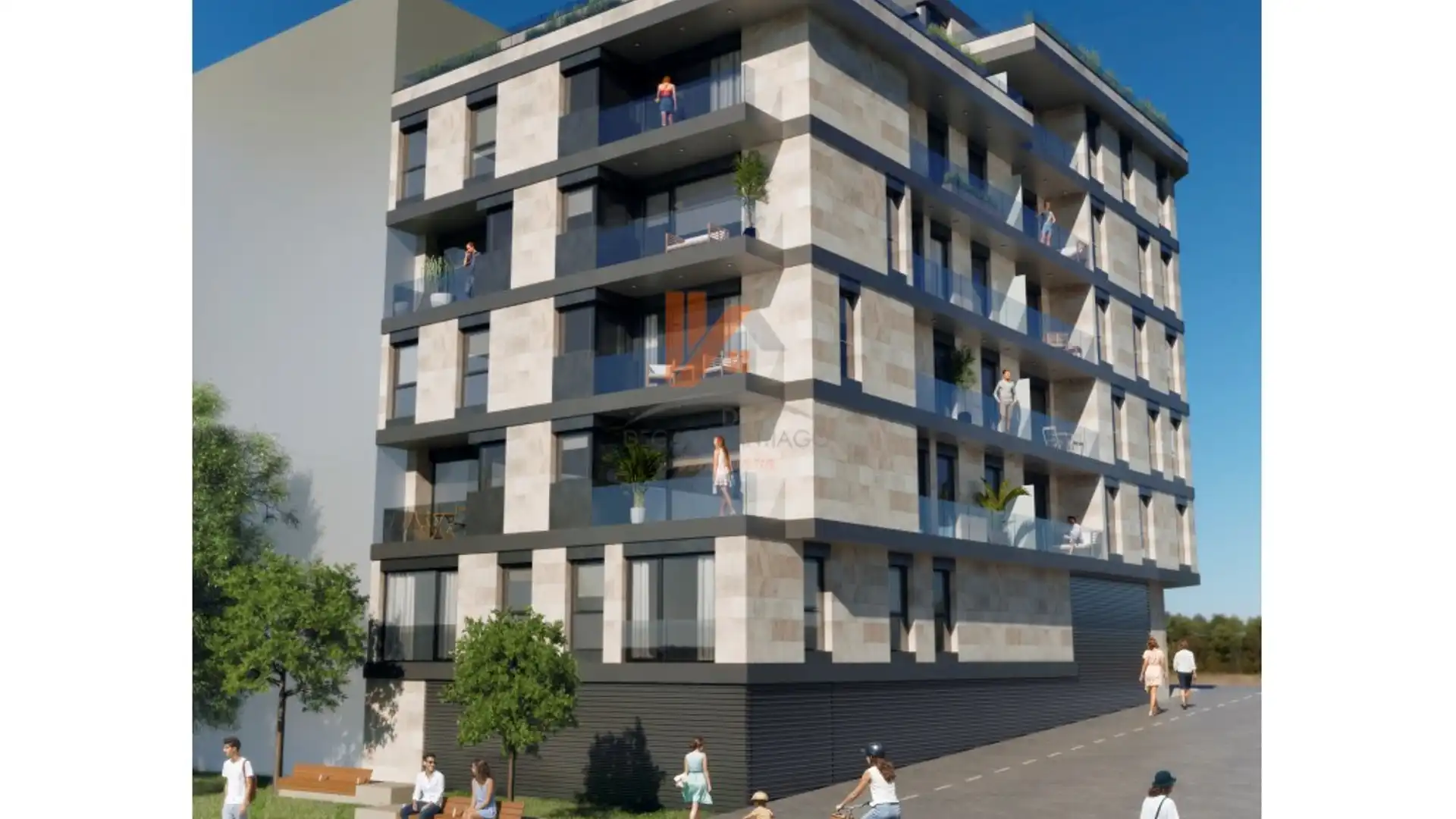 Vista exterior de Piso en venta en Vilagarcía de Arousa con Terraza