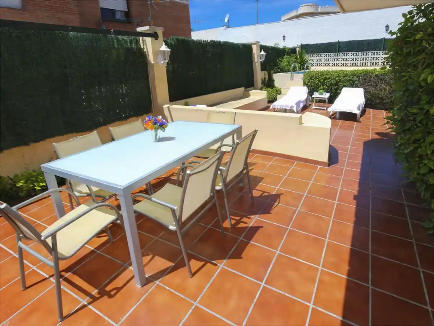 Terrassa de Casa o xalet de lloguer en Salou amb Aire condicionat, Jardí privat i Piscina