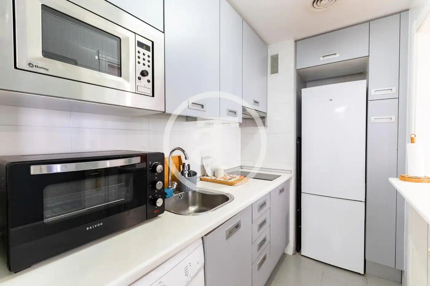 Kitchen of Flat for rent in Madrid  with Air Conditioner, Heating and Furnished