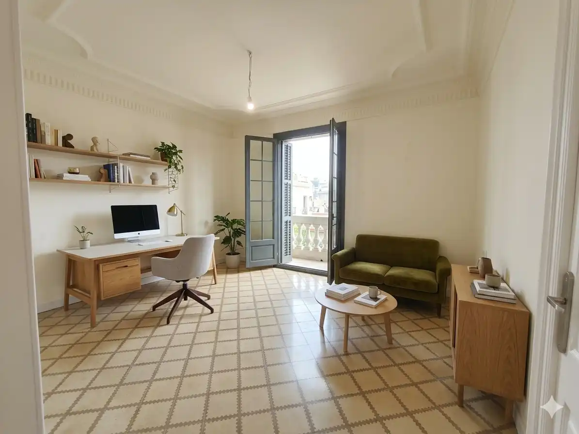 Sala d'estar de Pis de lloguer en Barcelona amb Aire condicionat, Forn i Microones