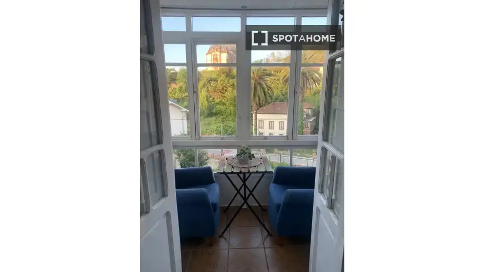 Terraza de Apartamento para compartir en Comillas (Cantabria) con Aire acondicionado, Terraza y Amueblado