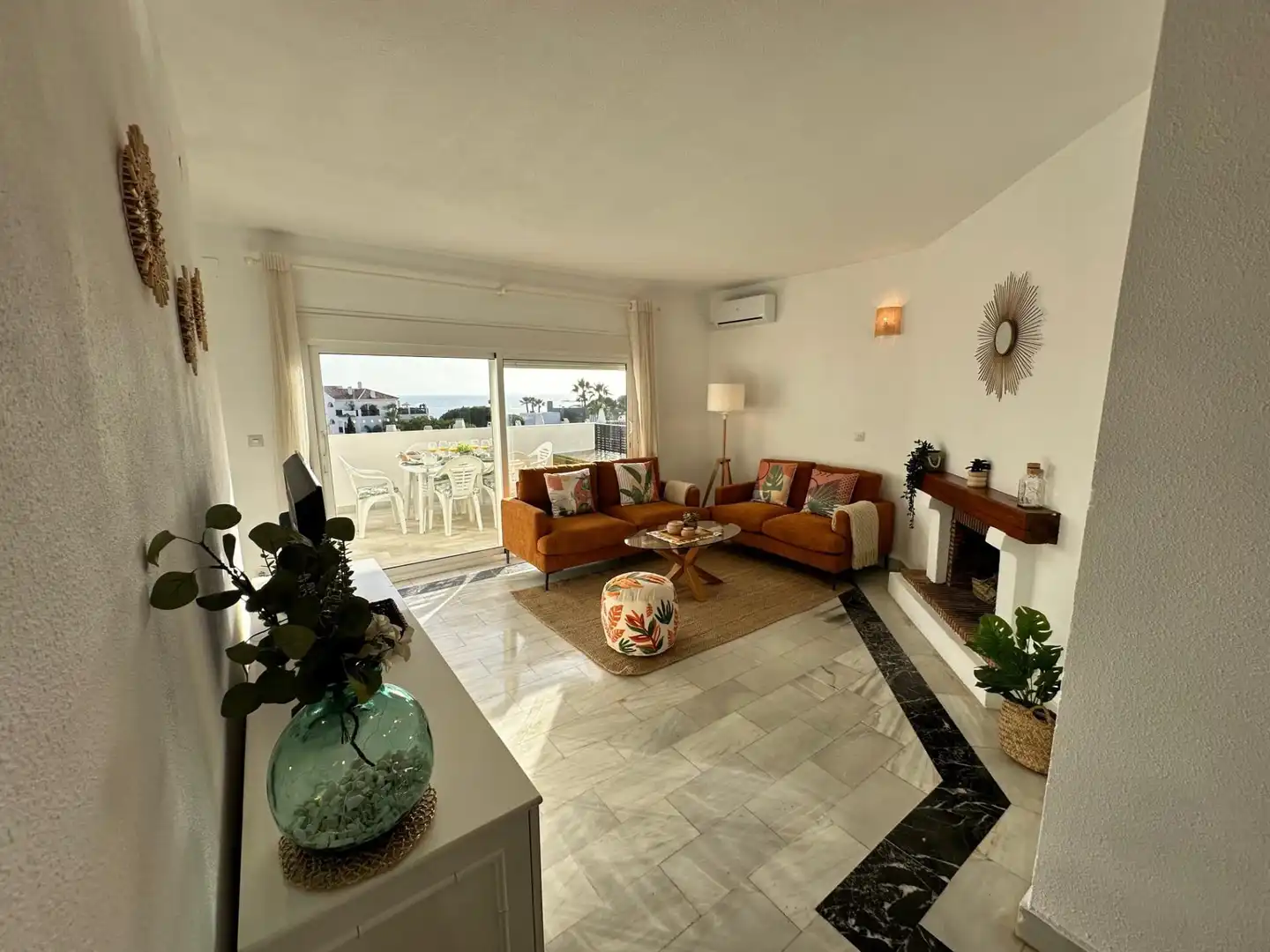 Living room of Attic for rent in Mijas  with Air Conditioner, Heating and Private garden