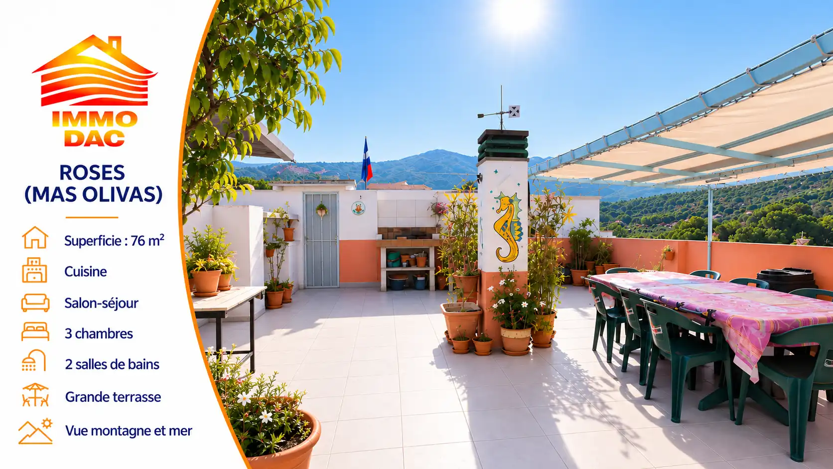 Terrasse von Wohnungen zum Verkauf in Roses mit Klimaanlage, Heizung und Terrasse