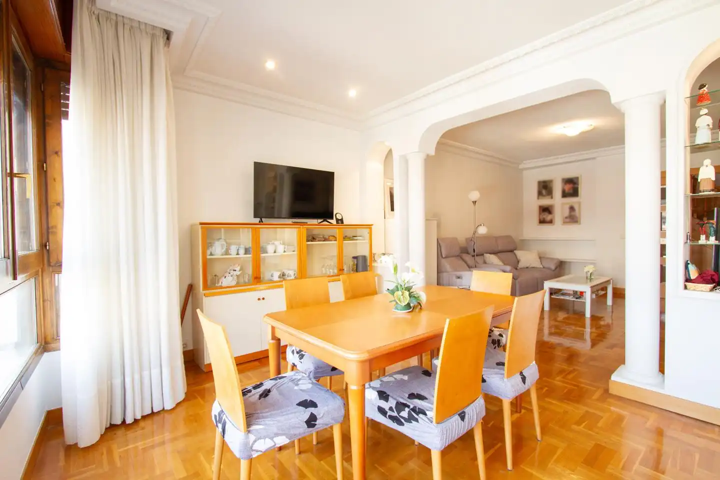 Esszimmer von Maisonette zum Verkauf in Villava / Atarrabia mit Klimaanlage, Heizung und Terrasse